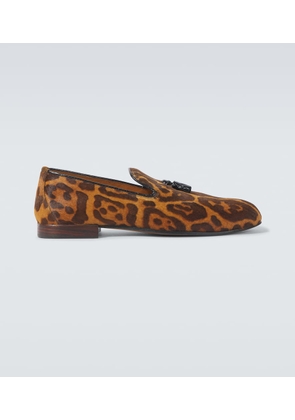 Tom Ford Nicolas leopard-print calf hair loafers