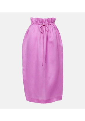 Khaite Ember silk gazar midi skirt