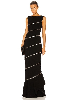 ALAÏA Edition Zip Asymmetric Body Sculpting Dress in Noir - Black. Size 42 (also in ).