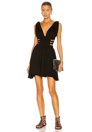 ALAÏA Edition 2004 Short Draped Dress in Noir - Black. Size 40 (also in 42, 44).