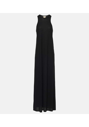 Khaite Vernetta cotton-blend jersey maxi dress