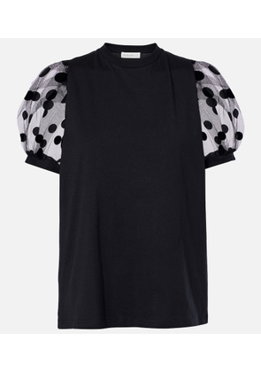 Nina Ricci Polka dot tulle and jersey T-shirt