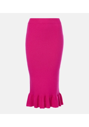 Nina Ricci Ruffled wool-blend miniksirt