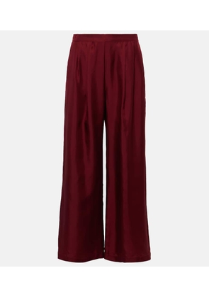 Asceno Isola silk twill palazzo pants