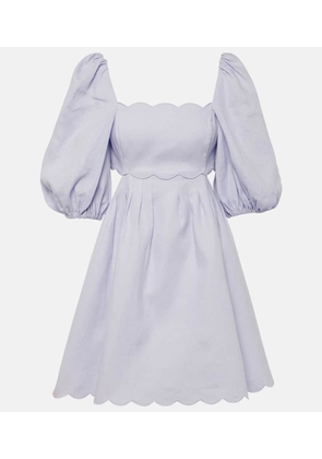 Zimmermann Halliday scalloped linen minidress
