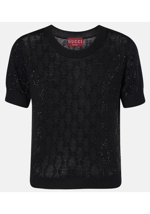 Gucci GG Crystal wool top