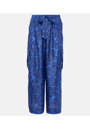Zimmermann Ottie paisley silk habotai wide-leg pants
