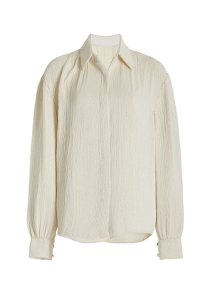 Sergio Hudson Bead-Embellished Silk Top - Moda Operandi