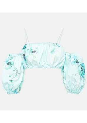 Zimmermann Lightburst floral cotton crop top