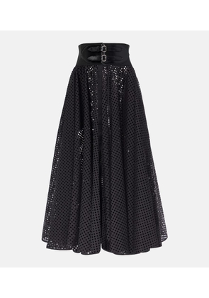 Alaia Cotton-blend midi skirt