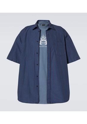 Balenciaga Logo layered cotton shirt