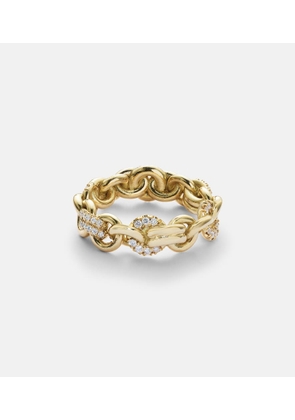 Spinelli Kilcollin Fused Serpens Medium 18kt gold ring with diamonds
