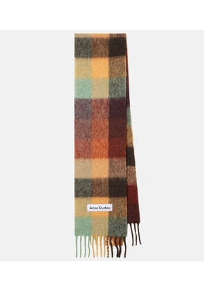 Acne Studios Vally checked wool-blend scarf