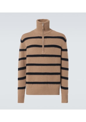 Allude Wool and cashmere half-zip sweater