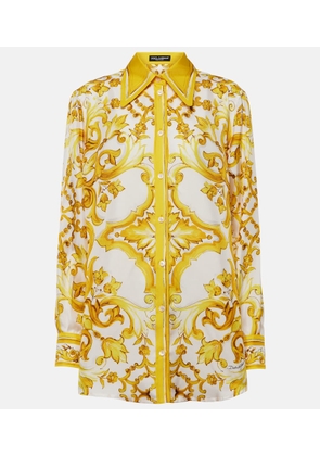 Dolce&Gabbana Majolica silk twill shirt
