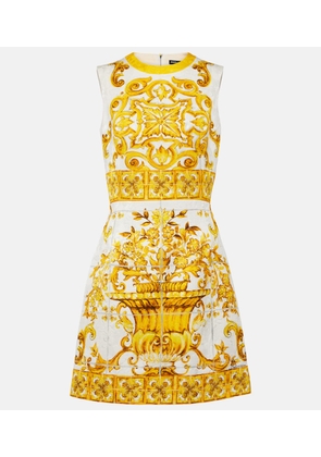 Dolce&Gabbana Majolica cotton-blend brocade minidress
