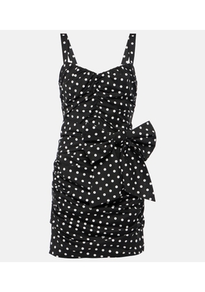 Dolce&Gabbana Polka-dot cotton-blend minidress
