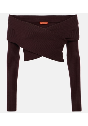 Altuzarra Virginie cropped off-shoulder sweater