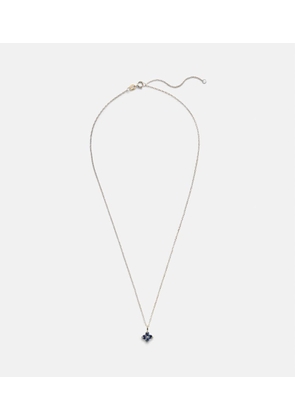 Stone and Strand Luckiest Clover 10kt gold necklace with sapphires
