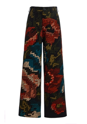 S.S.DALEY Spry Printed Cotton-Gabardine Trousers - Moda Operandi