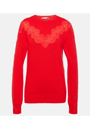Stella McCartney Lace-trimmed wool sweater