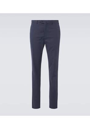 Loro Piana Carlo cotton-blend satin straight pants