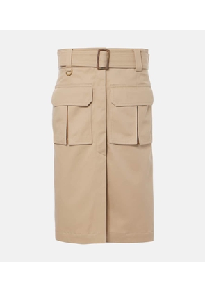 Chloe Saharienne cotton gabardine cargo skirt