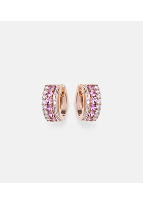 Anita Ko Lola 18kt rose gold hoop earrings with diamonds and sapphires