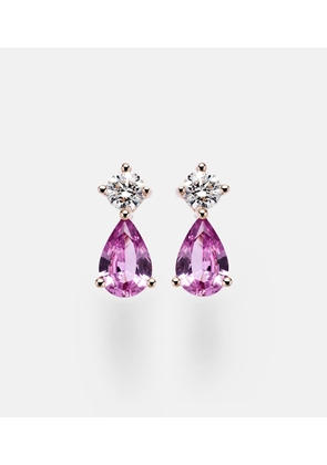 Anita Ko 18kt rose gold earrings with sapphires and diamonds
