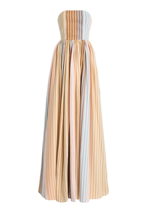 Marrakshi Life The Striped Cotton Corset Maxi Dress - Moda Operandi