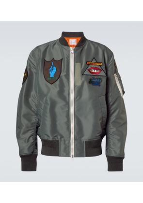 Sacai x Mark Gonzales applique twill bomber jacket