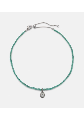 Kamyen 18kt gold necklace with emerald and diamonds