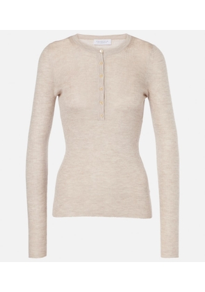 Gabriela Hearst Julian cashmere and silk Henley shirt