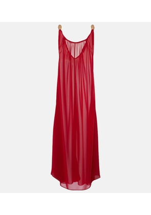 Adriana Degreas Holiday open-back chiffon maxi dress
