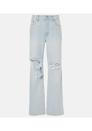 Re/Done Loose Long distressed straight jeans