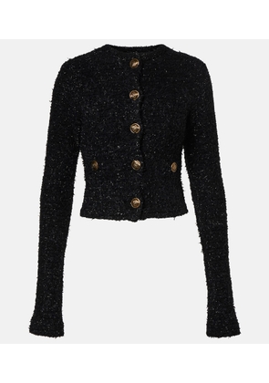 Balenciaga Cropped cotton-blend tweed cardigan