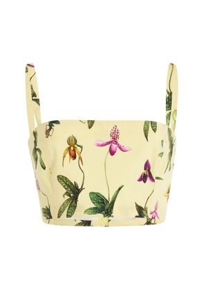 Oscar de la Renta Cropped Cotton Poplin Tank Top - Moda Operandi