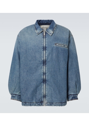 ERL Faux shearling-lined denim jacket