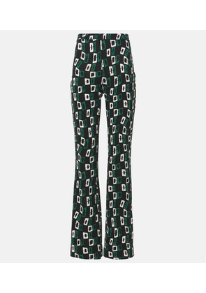 Diane von Furstenberg Brooklyn printed jersey flared pants