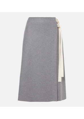 Jil Sander Wool-blend wrap skirt