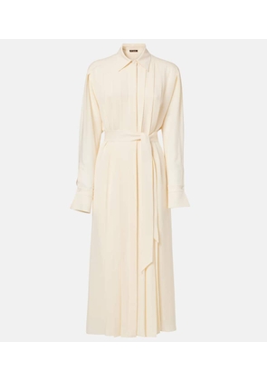Loro Piana Lorely pleated georgette midi dress