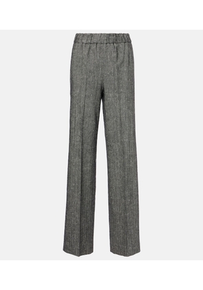 Dolce&Gabbana High-rise wool-blend wide-leg pants