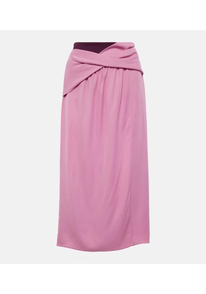 JW Anderson Colorblocked draped midi skirt