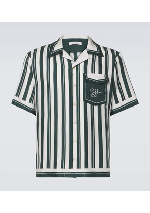 Wales Bonner June striped silk bowling shirt