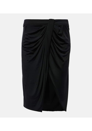 Tom Ford Draped jersey midi skirt