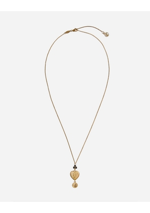 Dolce & Gabbana Sicily Pendant 18-carat Yellow Gold And Black Sapphires - Woman Necklaces Gold Metal Onesize