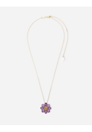 Dolce & Gabbana Spring Necklace 18-carat Yellow Gold And Amethysts - Woman Necklaces Gold Onesize