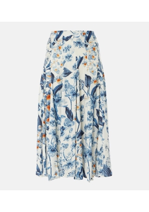 Agua by Agua Bendita Mimosa floral midi skirt