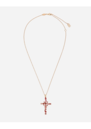 Dolce & Gabbana Rainbow Monochrome Pendant 18 Carat Red Gold And Pink Tourmalines - Woman Necklaces Red Gold Onesize