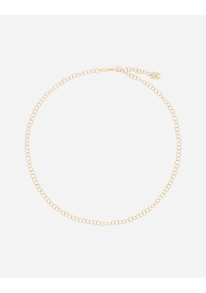 Dolce & Gabbana Lettering Chain Necklacetwisted Wire In 18-carat Yellow Gold - Woman Gold Gold Onesize
